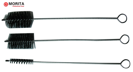 Cepillo de limpieza de humos 3 piezas 400 mm Acero y nylon redondo Ø52 mm redondo Ø15 mm plano 52 * 30 mm Herramientas de plomería de plata