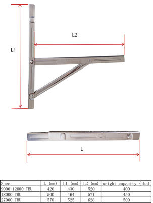 comprar Soportes de montaje de aire acondicionado de división de trabajo pesado de montaje de pared universal AC soporte con hardware online manufacture