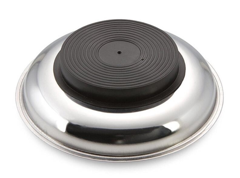 Herramientas de plomería redondo cuenco magnético de acero inoxidable de 150 mm de diámetro contiene pernos, tuercas, tornillos y piezas