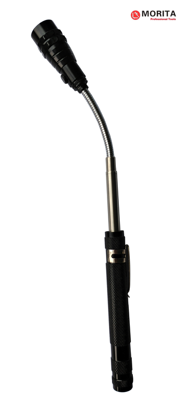 Herramientas de plomería Telescópico Magnético Lámpara de linterna de recogidaCon 3 lámparas LED 360 grados Ajustable longitud de la cabeza del imán 550mm