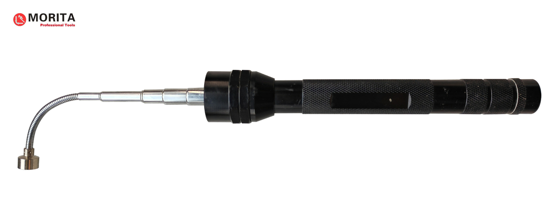 Herramientas de plomería linterna magnética telescópica con 6 lámparas LED de cuello blando ajustable a 360 grados de aleación de aluminio 640 mm