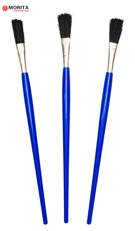 Escobilla de flujo de plástico Mango herramientas de plomería Conjunto Bristle longitud de plástico 195mm Aplicando flujo o pegamento en las articulaciones y hilos