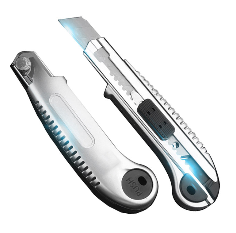 Cuchillo de utilidad de aleación de acero y ABS SK5 Cuchillas de repuesto con sistema de bloqueo de cuchilla