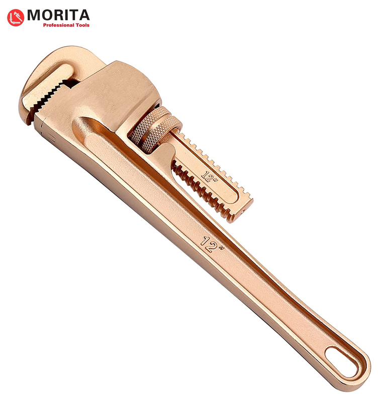 Herramientas sin chispas llave inglesa de tubería Bronce de berilio o bronce de aluminio 8&quot;, 10&quot;, 12&quot;, 14&quot;, 18&quot;, 24&quot;, 36&quot;, 48&quot;
