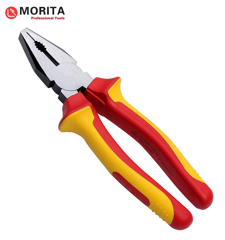 Herramientas de mano aisladas de acero cromo vanadio pinzas de línea VDE 6&quot; 7&quot; 8&quot;