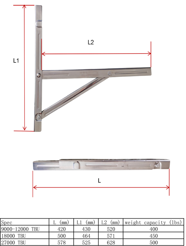 Soportes de montaje de aire acondicionado de división de trabajo pesado de montaje de pared universal AC soporte con hardware