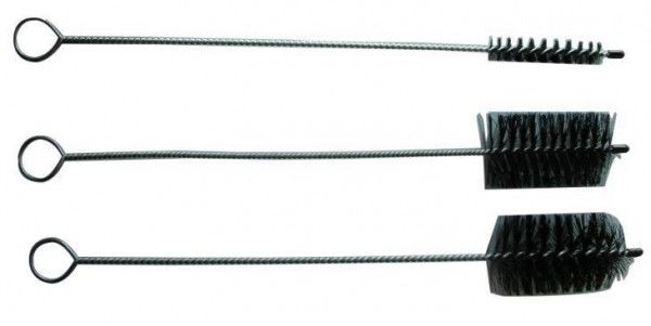 Cepillo de limpieza de humos 3 piezas 400 mm Acero y nylon redondo Ø52 mm redondo Ø15 mm plano 52 * 30 mm Herramientas de plomería de plata